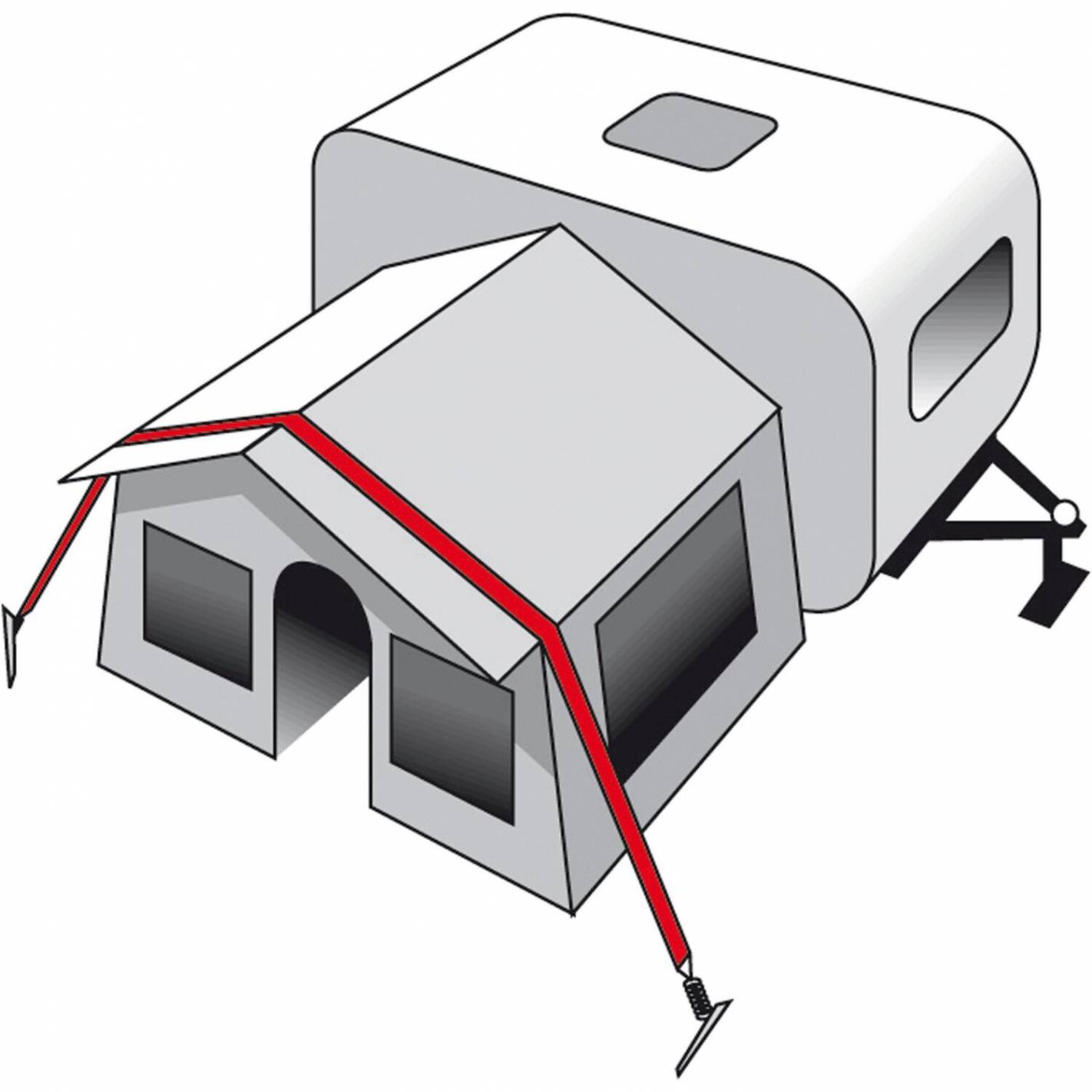 CAMP4 Clips pour sangle auvent caravane & toile de tente